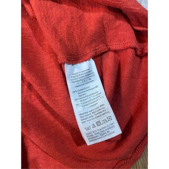 Madewell red orange tank top modal cotton blend size XL - Picture 5 of 5